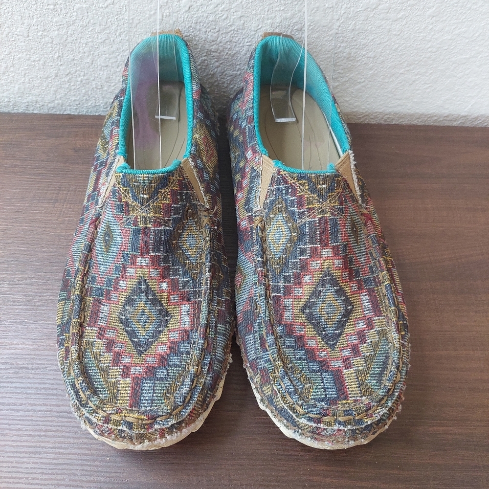 Twisted X Zero X‎ Aztec Slip On Shoe WZXS002 Size 8.5 Women's